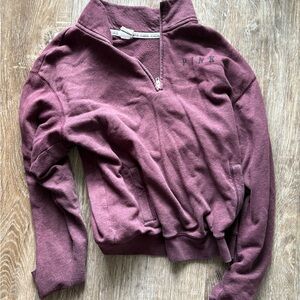 Pink Quarter-Zip Sweatshirt